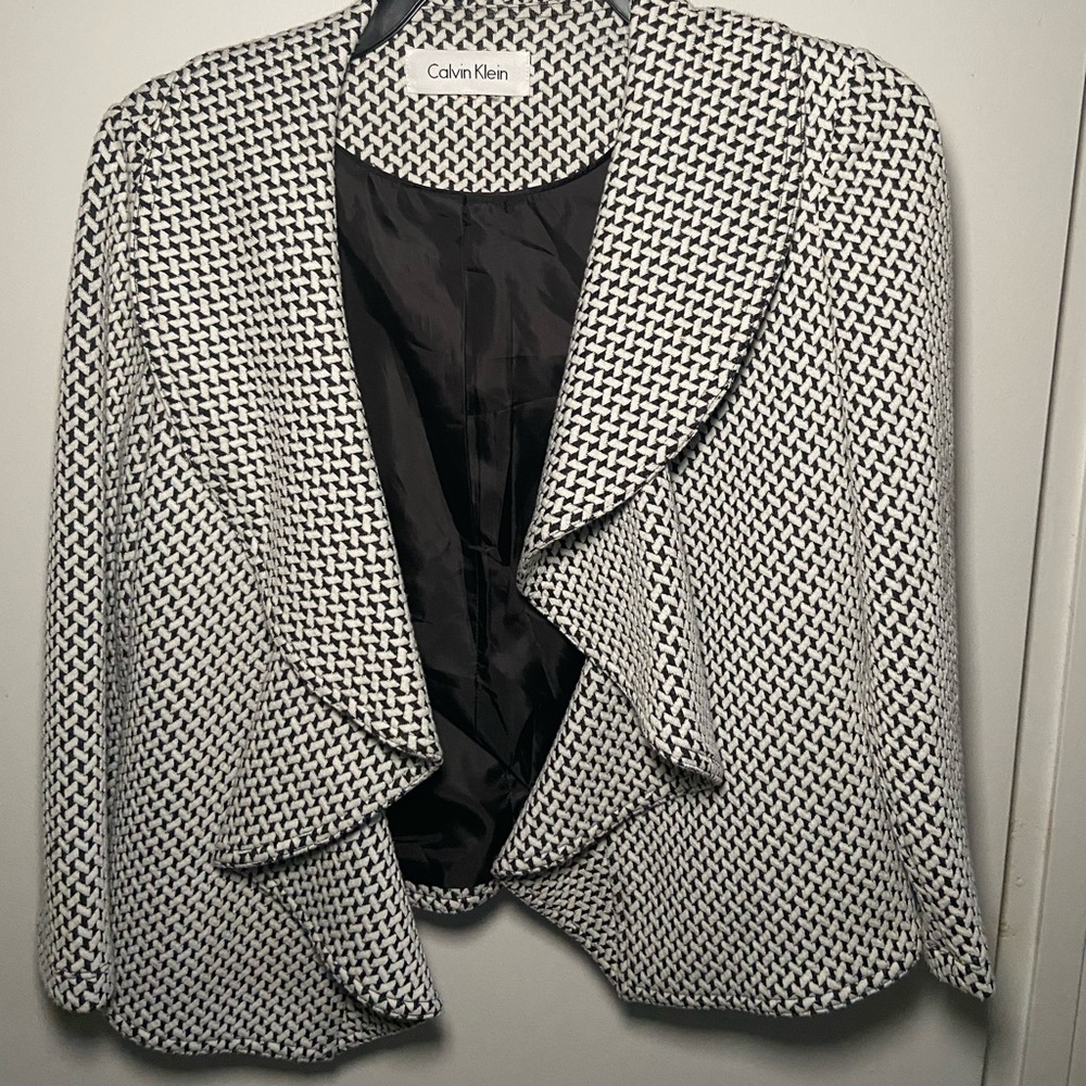 Calvin Klein Open Front Blazer/Jacket cropped